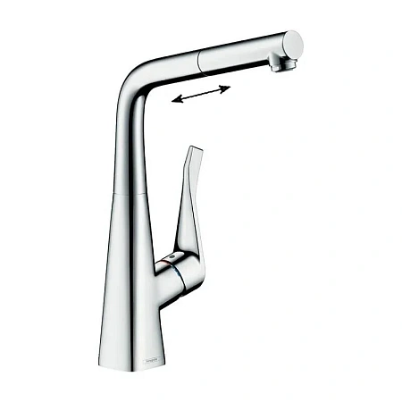 Фото - Смеситель для кухни Hansgrohe Metris Select 73828000 хром - Hansgrohe