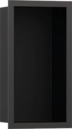 Фото - Встраиваемая в нишу полка Hansgrohe XtraStoris 56095340, матовый чёрный хром - Hansgrohe