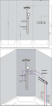 Фото - Душевая стойка Hansgrohe Rainfinity Showerpipe 360 26842700 белый - Hansgrohe