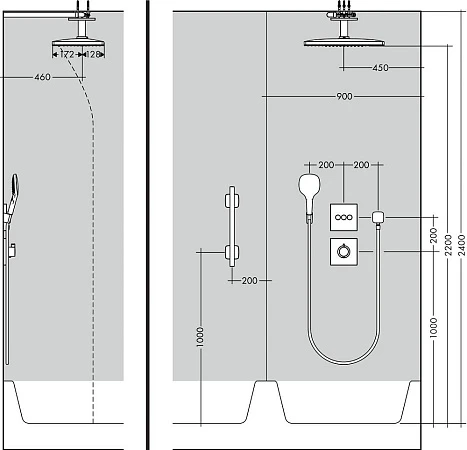 Фото - Верхний душ Hansgrohe Rainmaker Select 460 1jet 24003600, черный хром - Hansgrohe