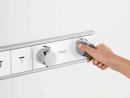 Фото - Термостат для душа Hansgrohe RainSelect 15357600, черный хром - Hansgrohe