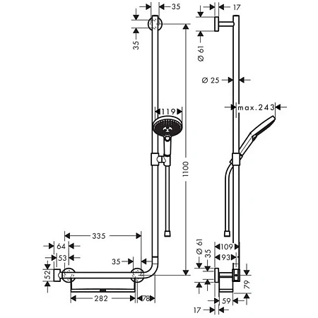 Фото - Душевой гарнитур Hansgrohe Raindance Select S 26327000 хром - Hansgrohe