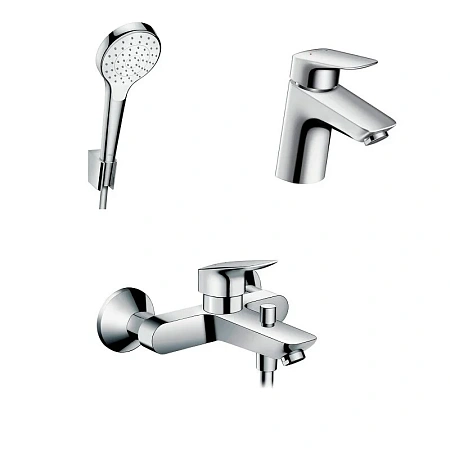 Фото - Душевой комплект Hansgrohe, хром, 71400000/71070000/26420400 - Hansgrohe