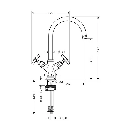 Фото - Смеситель для раковины Axor Montreux 16502000 - Hansgrohe