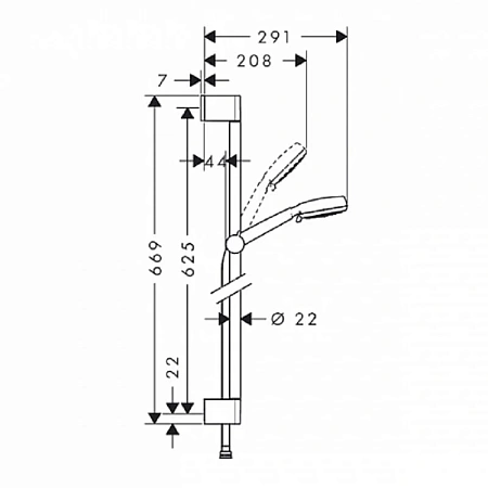 Фото - Душевой комплект Hansgrohe, хром, 71400000/71070000/26650400 - Hansgrohe