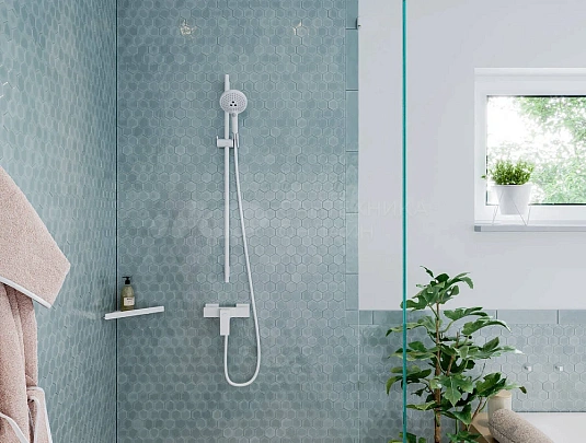 Фото - Душевая штанга Hansgrohe Unica S Puro 28631700, белый матовый - Hansgrohe