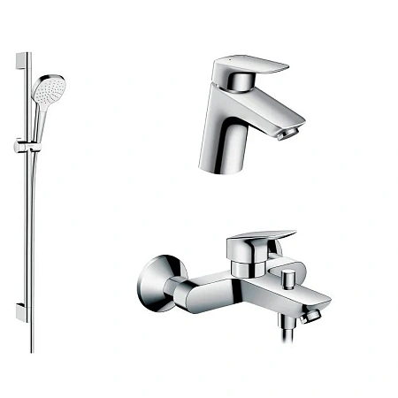 Фото - Душевой комплект Hansgrohe, хром, 71400000/71070000/26594400 - Hansgrohe