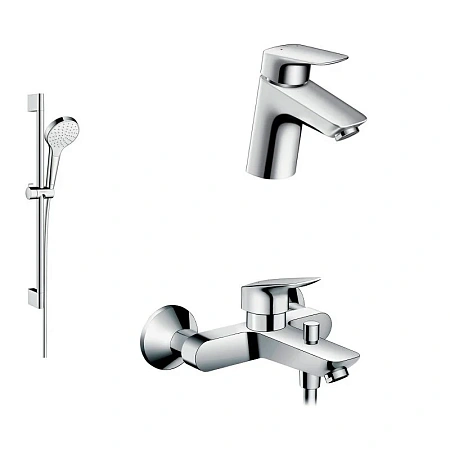 Фото - Душевой комплект Hansgrohe, хром, 71400000/71070000/26574400 - Hansgrohe