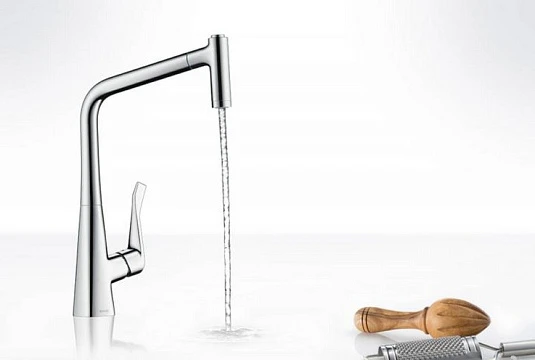 Фото - Смеситель Hansgrohe Metris Select 14884000 для кухонной мойки - Hansgrohe