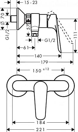 Фото - Набор для ванны Hansgrohe Logis E SetLogisE70B (71177000+71610000+26532400) - Hansgrohe