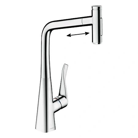 Фото - Смеситель для кухни Hansgrohe Metris Select 73820000 хром - Hansgrohe