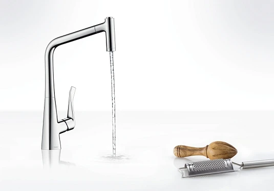 Фото - Смеситель Hansgrohe Metris 14820000 для кухонной мойки - Hansgrohe