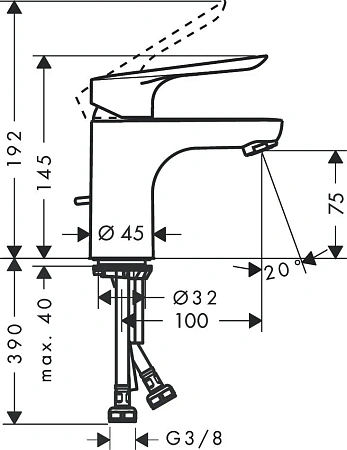 Фото - Смеситель для душа Hansgrohe Logis E 71177000/71610000/26532400 хром - Hansgrohe