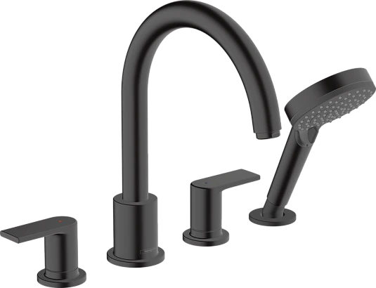 Фото - Смеситель на борт ванны Hansgrohe Vernis Shape 71459670, черный матовый - Hansgrohe