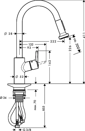 Фото - Смеситель Hansgrohe Talis S2 Variarc 14877000 для кухонной мойки - Hansgrohe