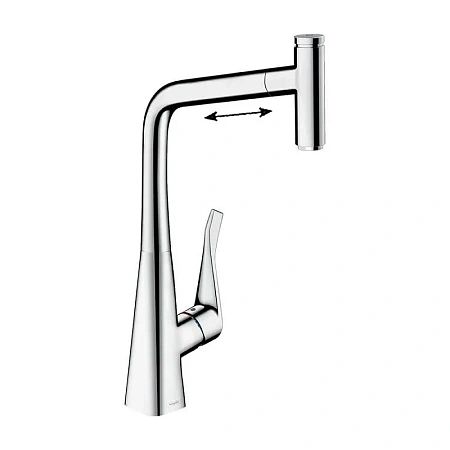 Фото - Смеситель для кухни Hansgrohe Metris Select 73807000 хром - Hansgrohe