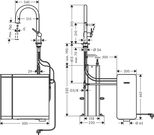 Фото - Смеситель для кухни Hansgrohe Aqittura 76806000 хром - Hansgrohe