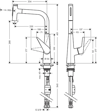 Фото - Смеситель для кухни Hansgrohe Select 72823800 серый - Hansgrohe