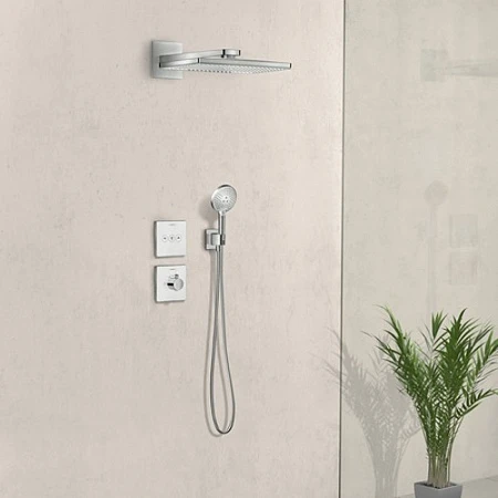 Фото - Термостат для душа хром/чёрный Hansgrohe ShowerSelect Highflow 15734600 - Hansgrohe