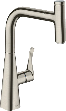 Фото - Смеситель для кухни Hansgrohe Metris Select 14857800, сталь - Hansgrohe