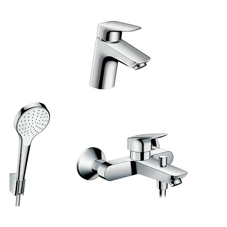 Фото - Душевой комплект Hansgrohe, хром, 71400000/71070000/26410400 - Hansgrohe