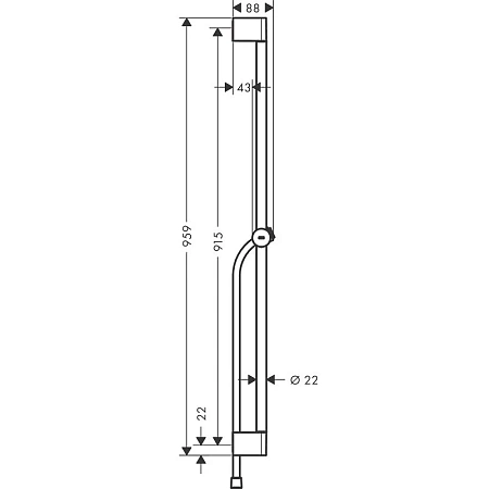 Фото - Штанга душевая Hansgrohe Unica 24401000 хром - Hansgrohe