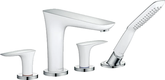 Фото - Смеситель на край ванны Hansgrohe PuraVida 15446400, белый хром - Hansgrohe