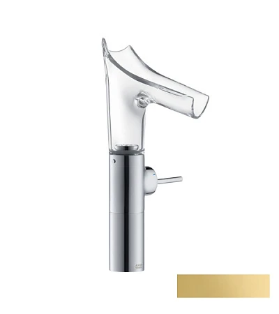 Фото - Смеситель для раковины Axor Starck V 12114990, золото - Hansgrohe