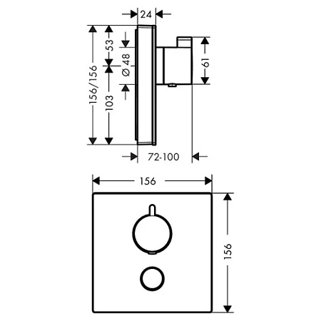 Фото - Термостат для душа Hansgrohe ShowerSelect Highflow 15735400 - Hansgrohe