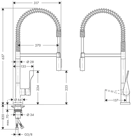 Фото - Смеситель для кухни Axor Citterio 39840800 - Hansgrohe