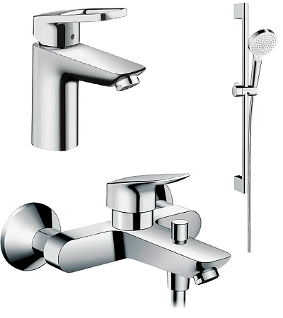 Фото - Смеситель для ванны с душем Hansgrohe Logis 71151000/71400000/26532400 хром - Hansgrohe