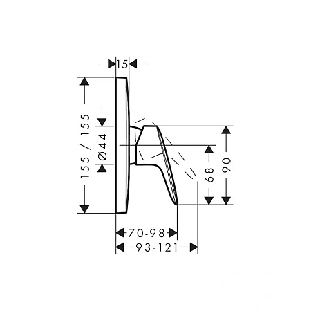 Фото - Смеситель для душа Hansgrohe Logis 71605670 черный - Hansgrohe