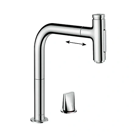 Фото - Смеситель для кухни Hansgrohe Metris Select 73819000 хром - Hansgrohe