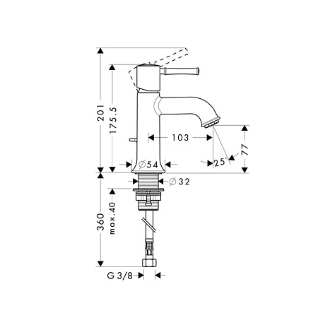 Фото - Смеситель Hansgrohe Talis Classic 14111000 для раковины - Hansgrohe