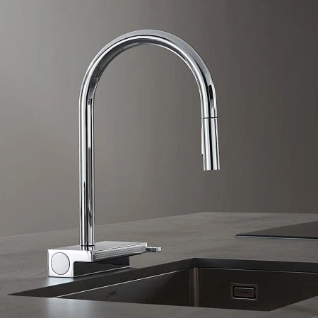 Фото - Смеситель для кухни Hansgrohe Aquno Select M81 73837000, хром - Hansgrohe