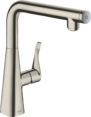 Фото - Смеситель для кухни Hansgrohe Metris Select 14847800, сталь - Hansgrohe