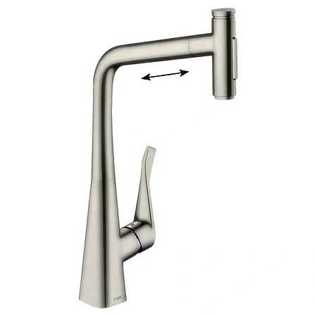 Фото - Смеситель для кухни Hansgrohe Metris Select 73820800 серый - Hansgrohe