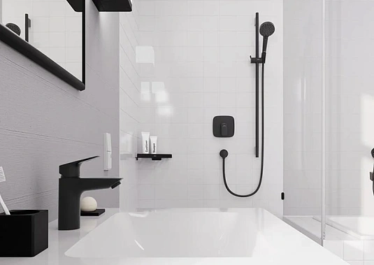 Фото - Смеситель для раковины Hansgrohe Logis 71101670 черный - Hansgrohe