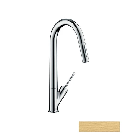 Фото - Смеситель для кухни Axor Starck 10821250, золото - Hansgrohe