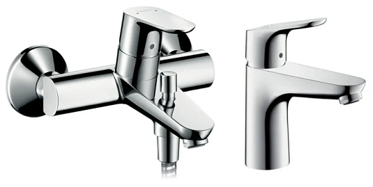 Фото - Смеситель для ванны с душем Hansgrohe Focus E2 3194000/31607000 хром - Hansgrohe