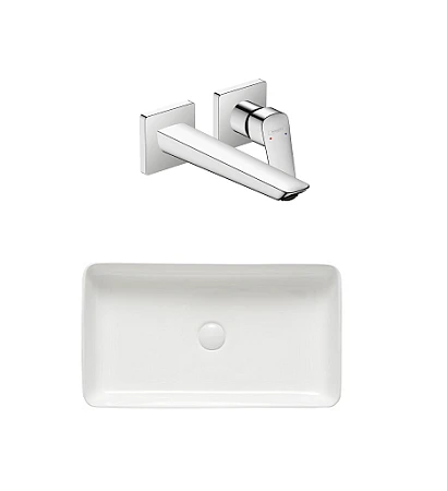 Фото - Комплект раковина San More Milonia SMS971902 + смеситель Hansgrohe Fine 71256000 - Hansgrohe