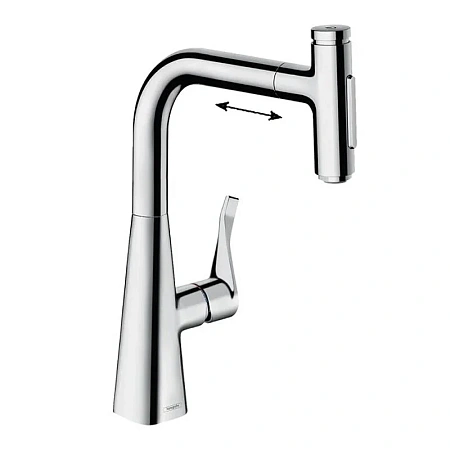 Фото - Смеситель для кухни Hansgrohe Metris Select 73817000 хром - Hansgrohe