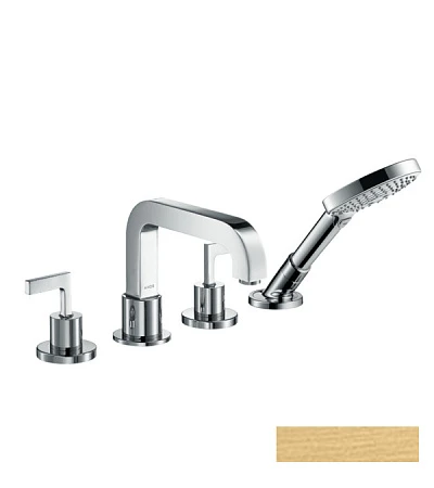 Фото - Смеситель на край ванны Axor Citterio 39446250, золото - Hansgrohe