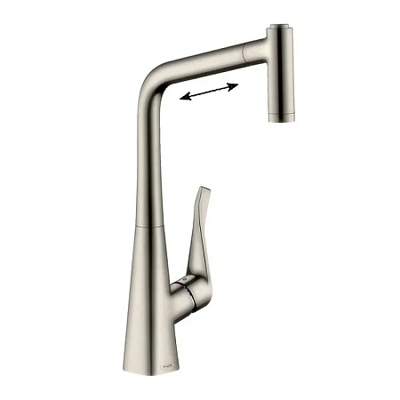 Фото - Смеситель для кухни Hansgrohe Metris 73801800 серый - Hansgrohe