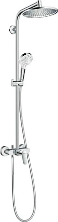 Фото - Душевая стойка Hansgrohe Crometta S 240 1jet Showerpipe EcoSmart 27269000 9 л - Hansgrohe