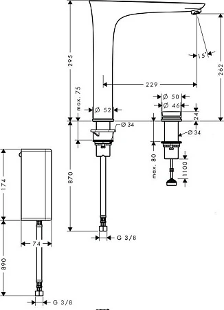 Фото - Смеситель для кухни хром Hansgrohe PuraVida 15805000 - Hansgrohe