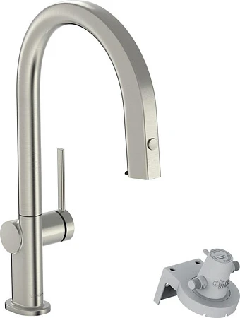 Фото - Смеситель для кухни Hansgrohe Aqittura M91 FilterSystem 210 76803800, сталь - Hansgrohe