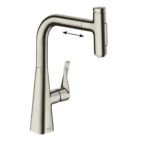 Фото - Смеситель для кухни Hansgrohe Metris Select 73822800 серый - Hansgrohe