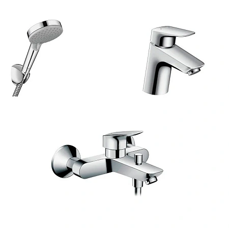 Фото - Душевой комплект Hansgrohe, хром, 71400000/71070000/26273000 - Hansgrohe