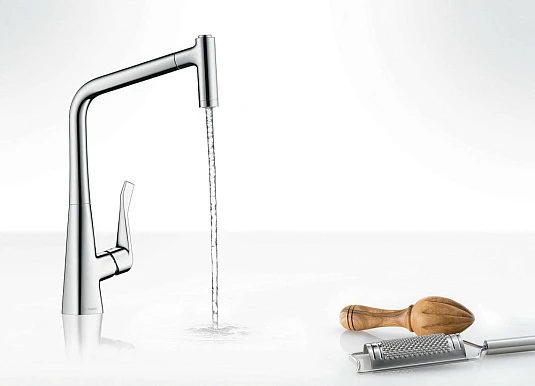 Фото - Смеситель Hansgrohe Metris 14820000 для кухонной мойки - Hansgrohe